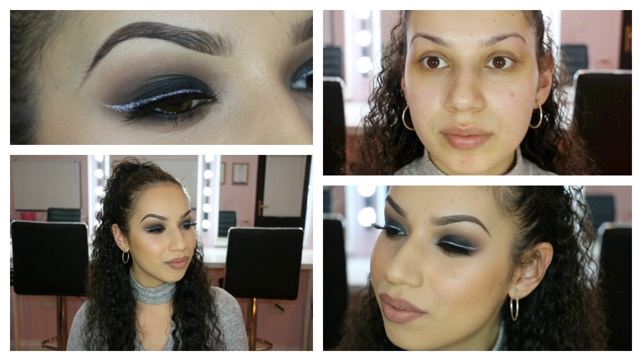 Black Smokey Eye with Glitter Liner | Janbeautary Day 28 | ChristineMUA