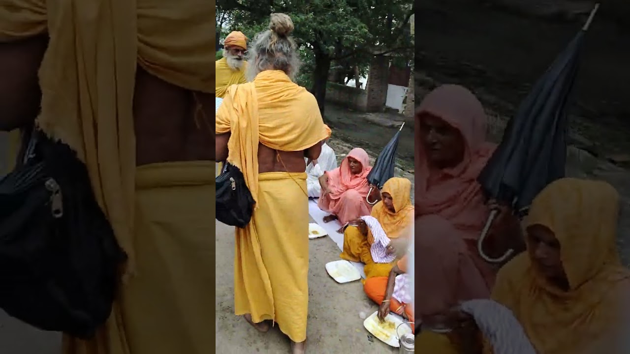 बाबा दुर्गा दास का भंडारा कछला घाट यूपि महंत पूर्ण दास 