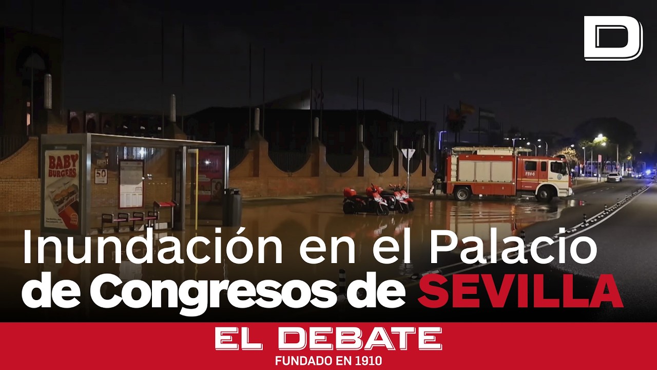Desalojan el Palacio de Congresos de Sevilla por acumulación de agua en sus zonas bajas