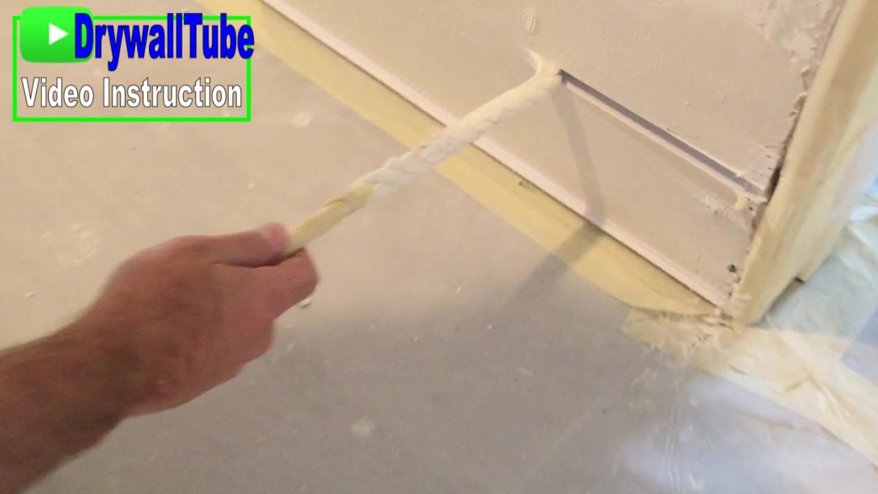 Drywall finishing trick- Reveal bead installation for flush baseboards