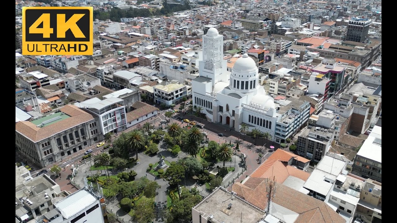 🛸Ambato from Above: 4K Drone Tour of the Cathedral and City Center