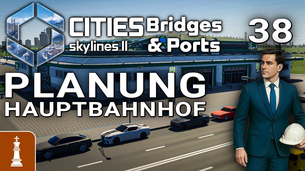 Planung Hauptbahnhof ♚ Let's Play Cities Skylines 2 Bridges & Ports #38 [deutsch]