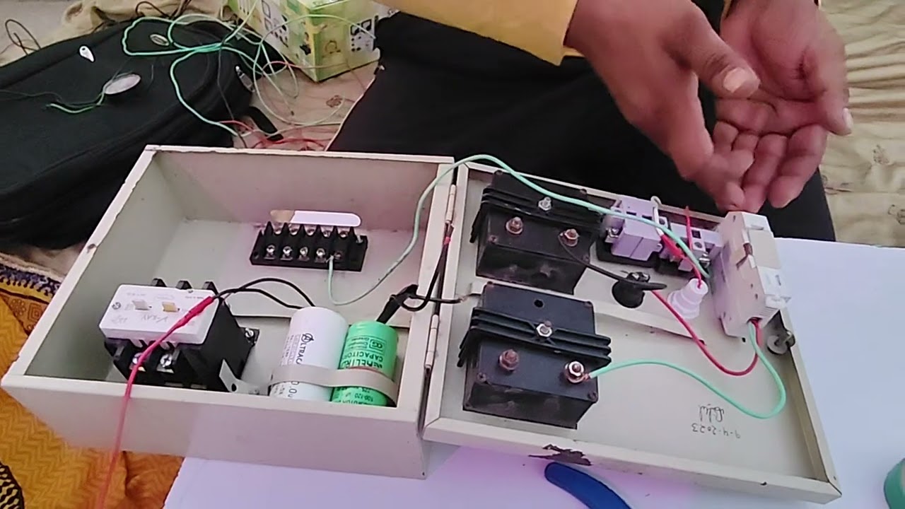 double capacitor moter starter ki wiring by akhtar bhaiya