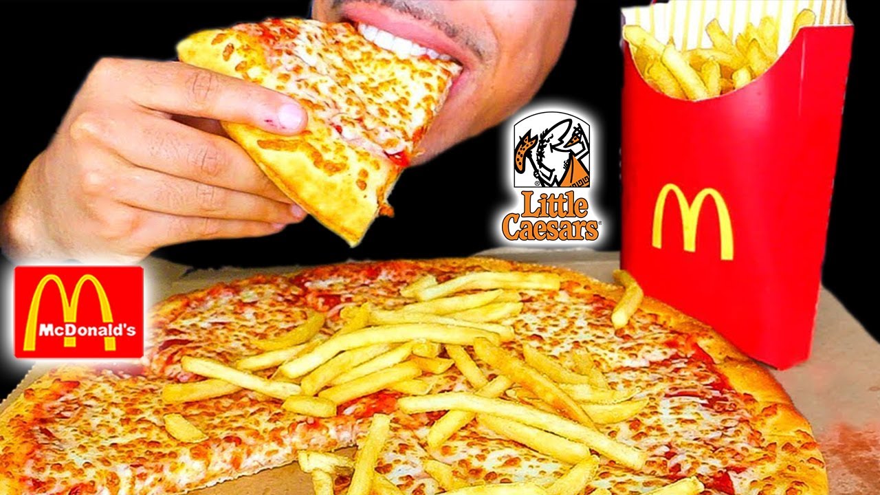 PIZZA CHEESE | MCDONALD'S FRIES | ASMR | BIG BITES EATING SHOW NO TALKING JERRY MUKBANG NO TALKING