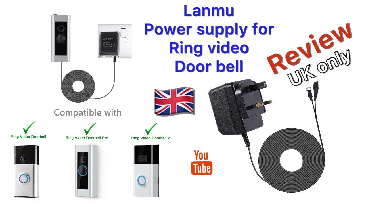 Lanmu Power Supply for RING Video Door Bell (UK ONLY)