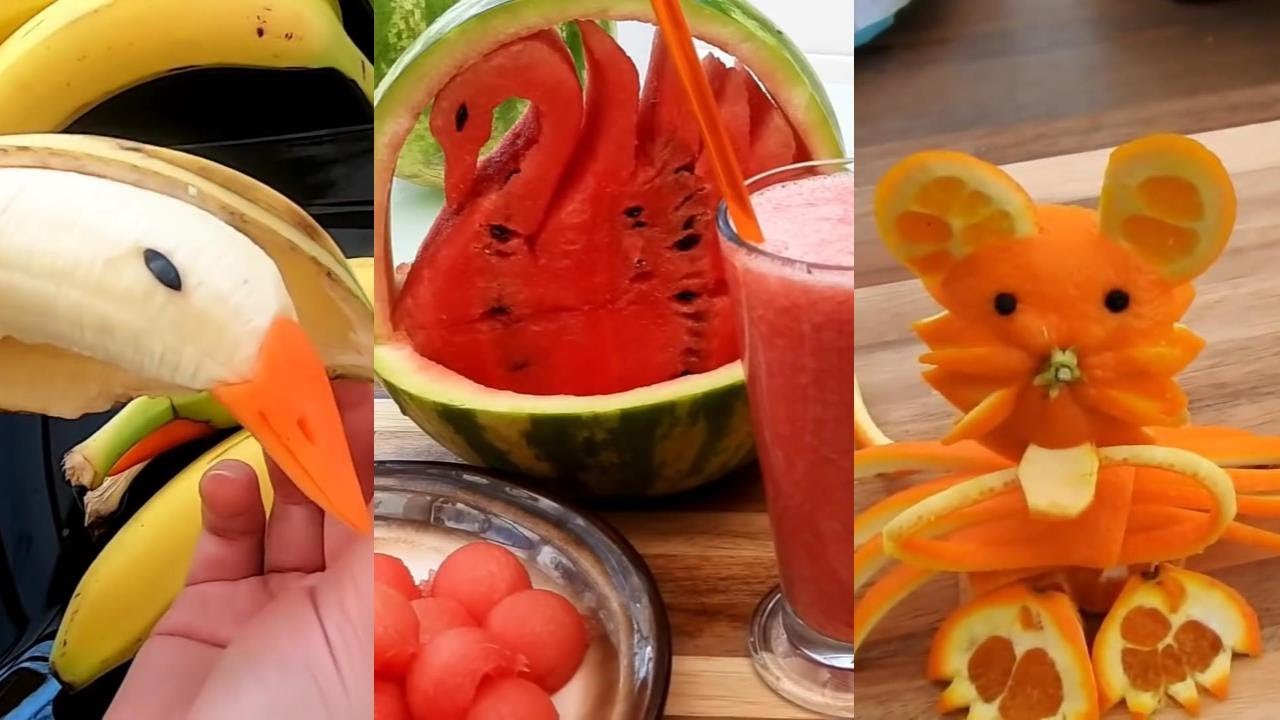 10種水果雕刻擺盘让食物变可爰