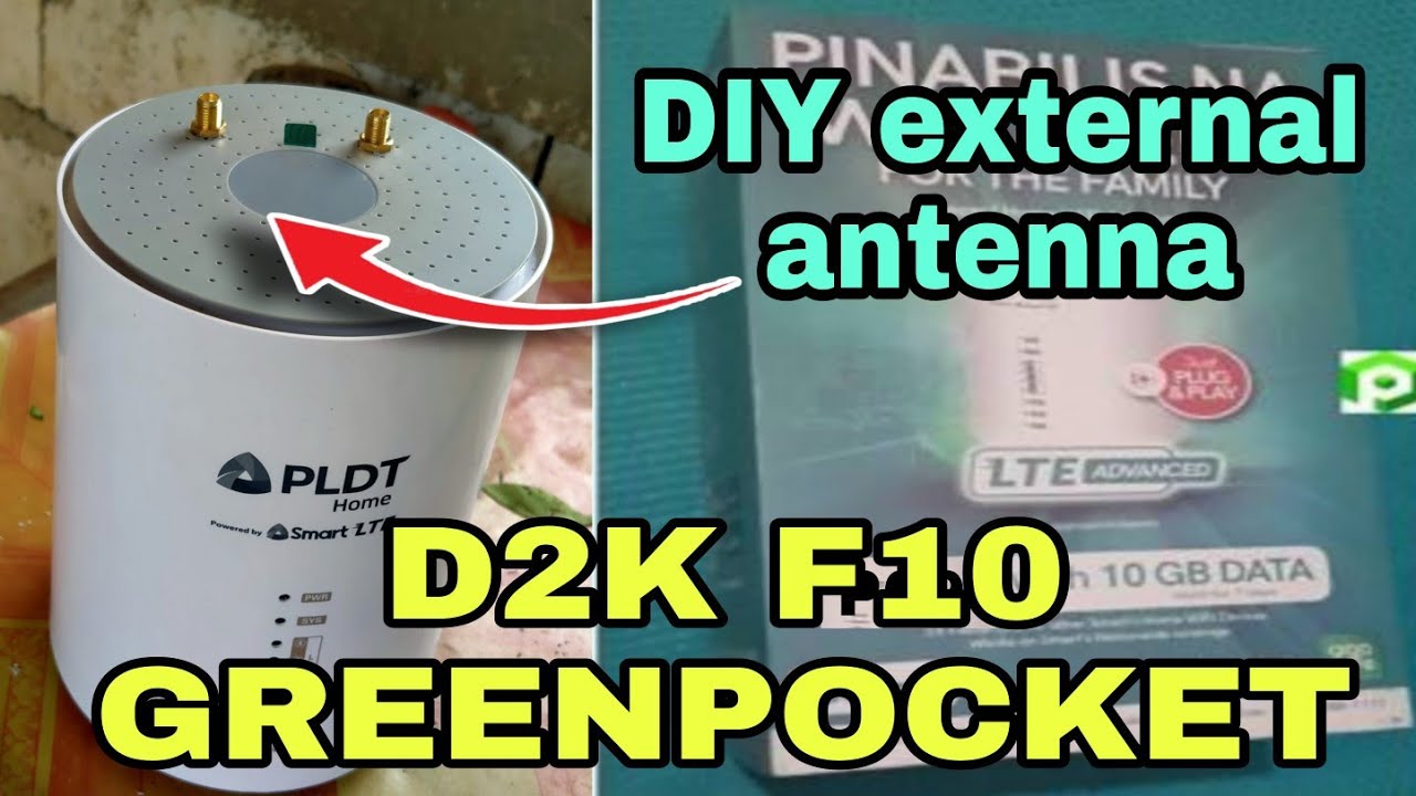 D2k F10 GREENPOCKET | DIY ANTENNA | HOW TO SET UP EXTERNAL ANTENNA