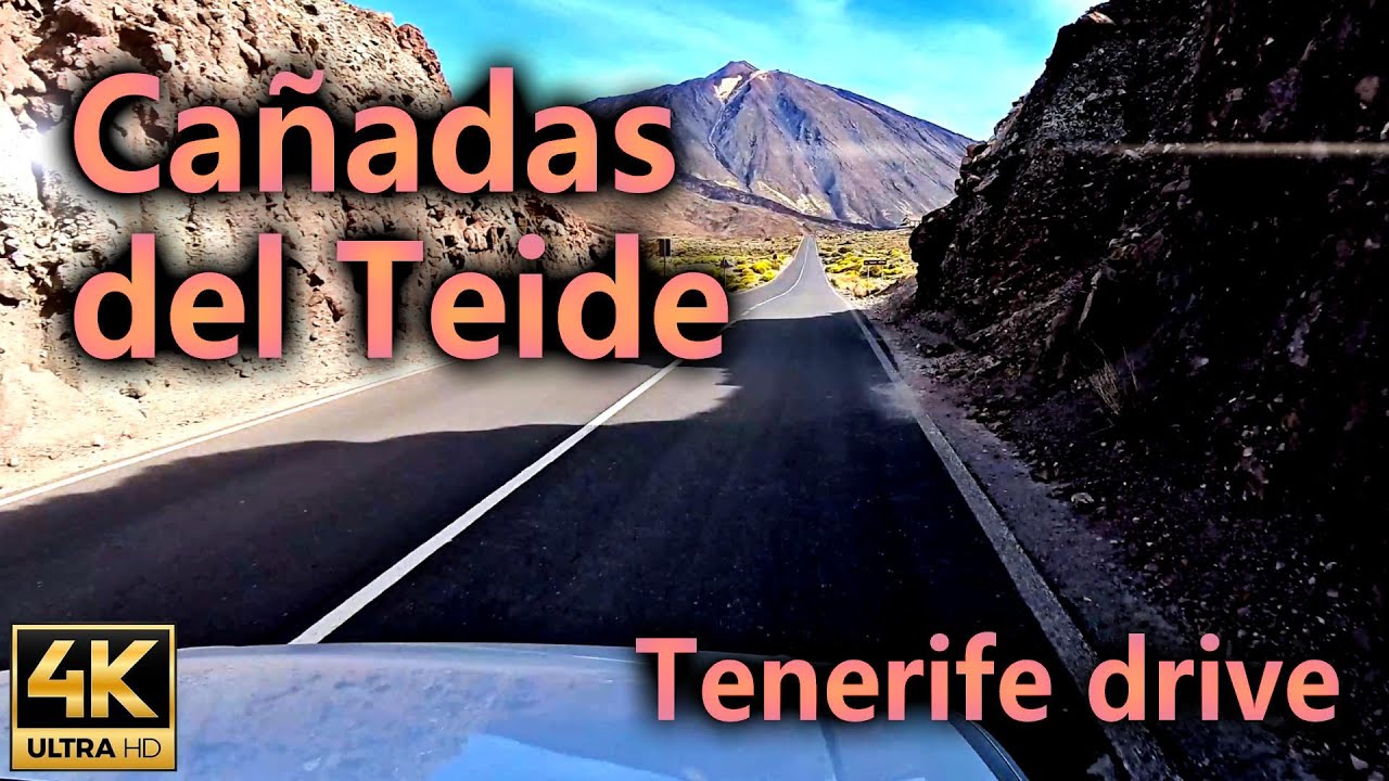 Drive through the Teide National Park and along the Cañadas del Teide, Tenerife / Car Ride / 4K