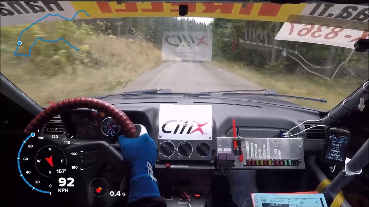 Peurunka ralli 2017 EK2 Seppänen ja Hotti peugeot 205 gti