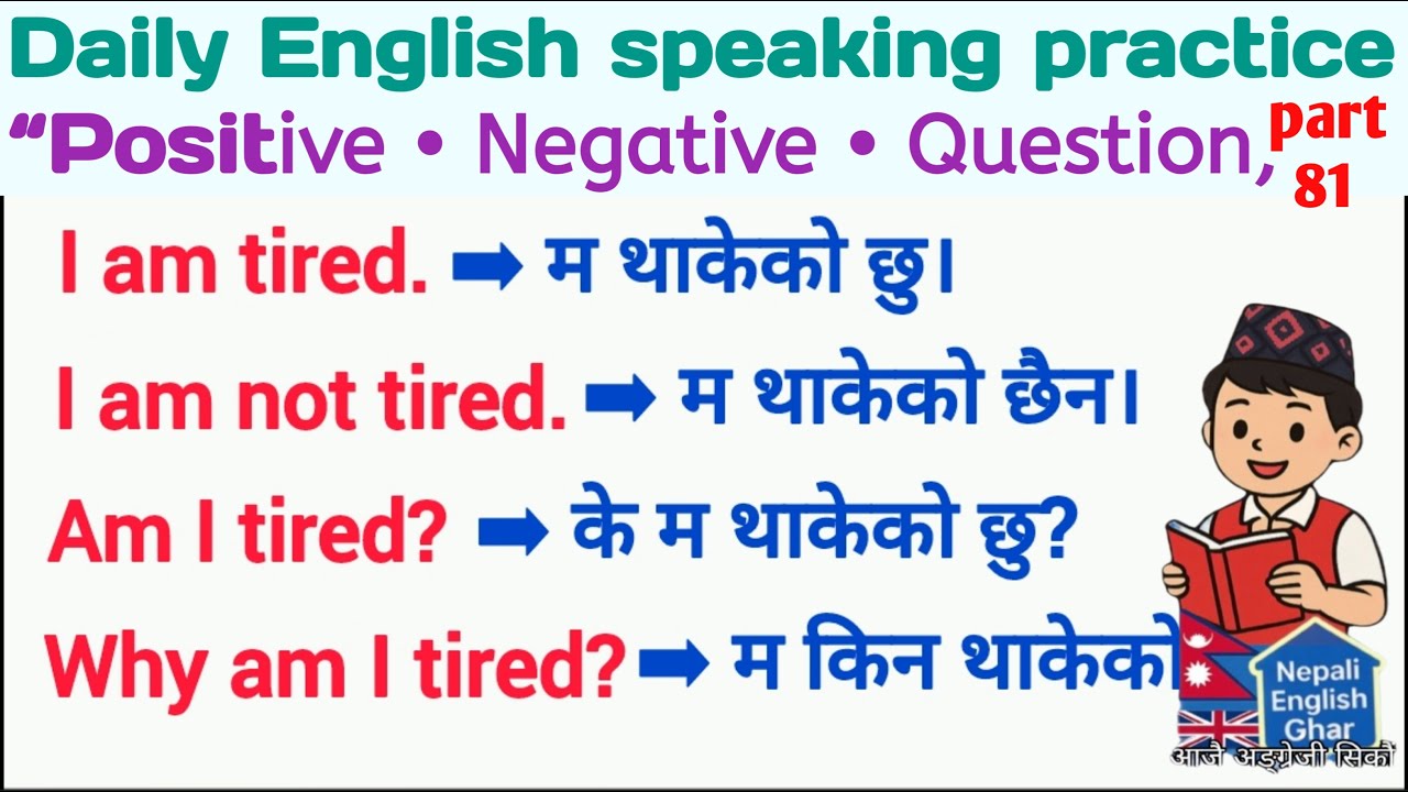 Daily English Conversation with Nepali Meaning | Part 81 | Basic GrammarDaily English class