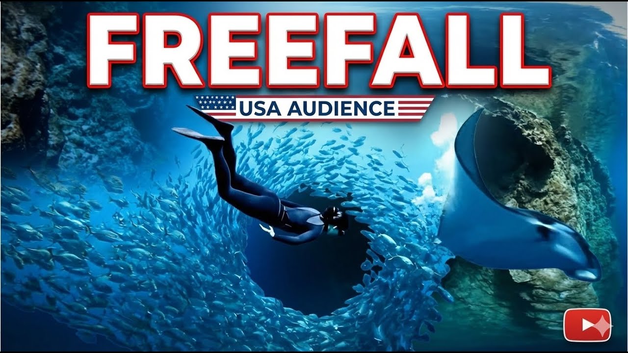FREEFALL Into the Deep Ocean 🌊 | One Breath Cinematic Freediving Film