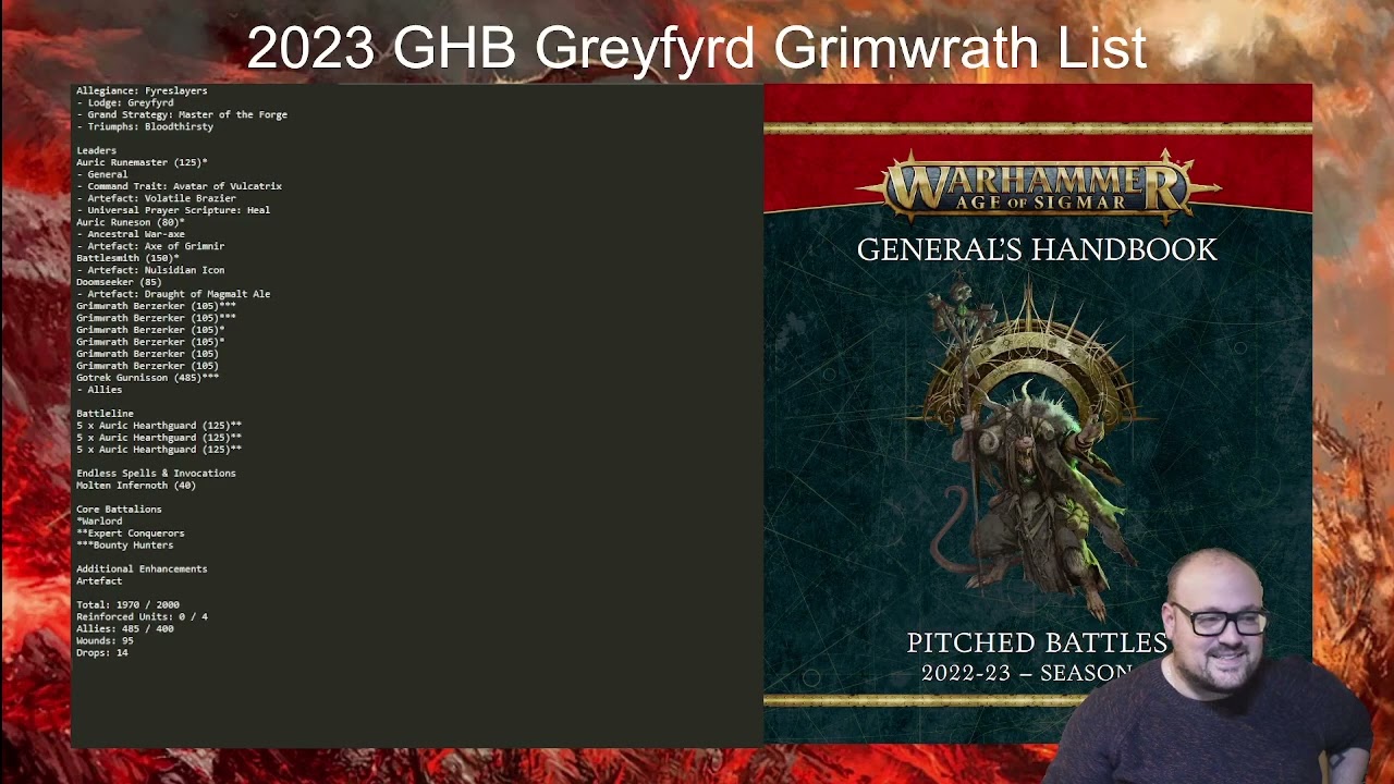 Greyfyrd Grimwrath Update for 2023 General's Handbook