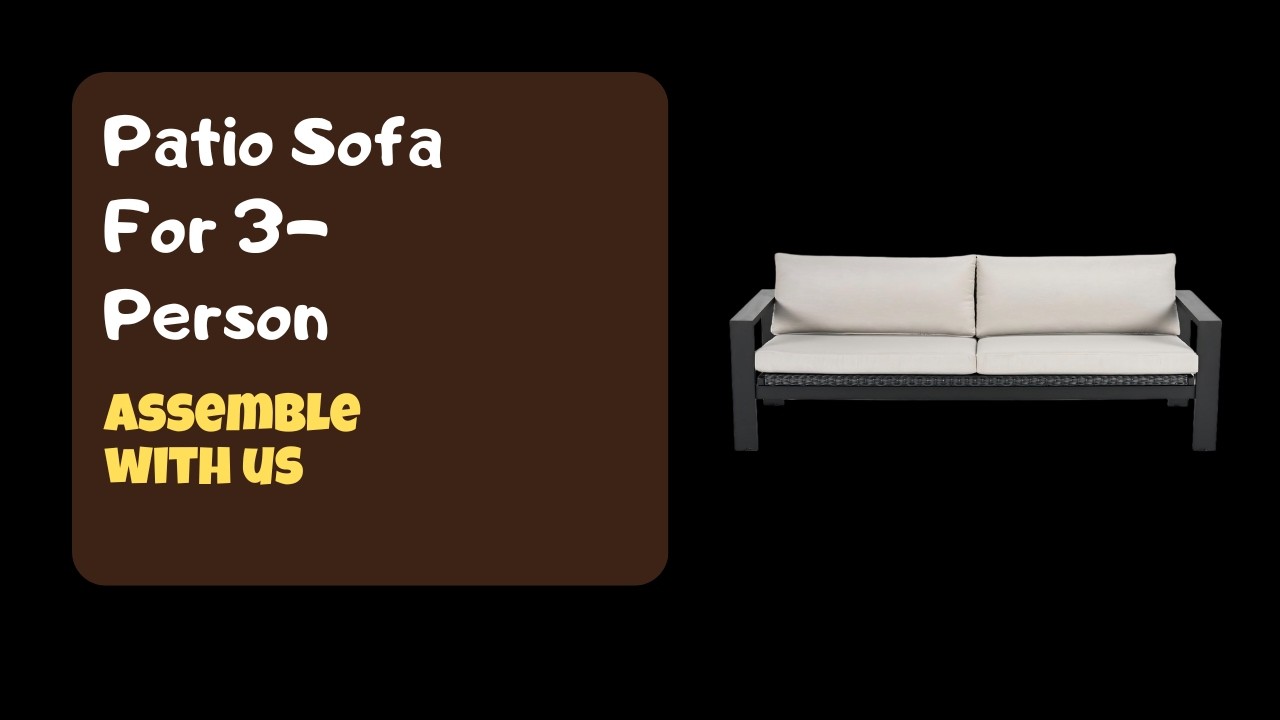 Patio Sofa For 3-Person