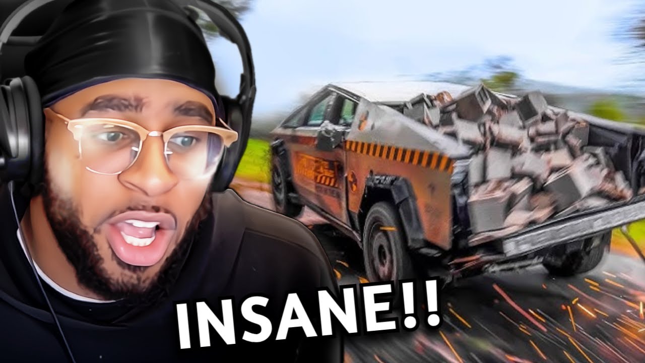 There's NO WAY the Cybertruck survives after this.. (@whistlindiesel Durability Test 2)