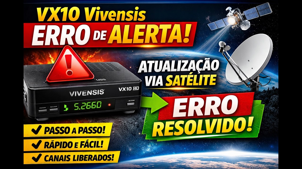 Como tirar Imagem de erro alerta na tela  📡VX10 Vivensis com ERRO de ALERTA  Veja como resolver!