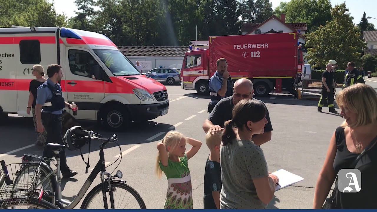 Brand an Schule in Gau-Bischofsheim