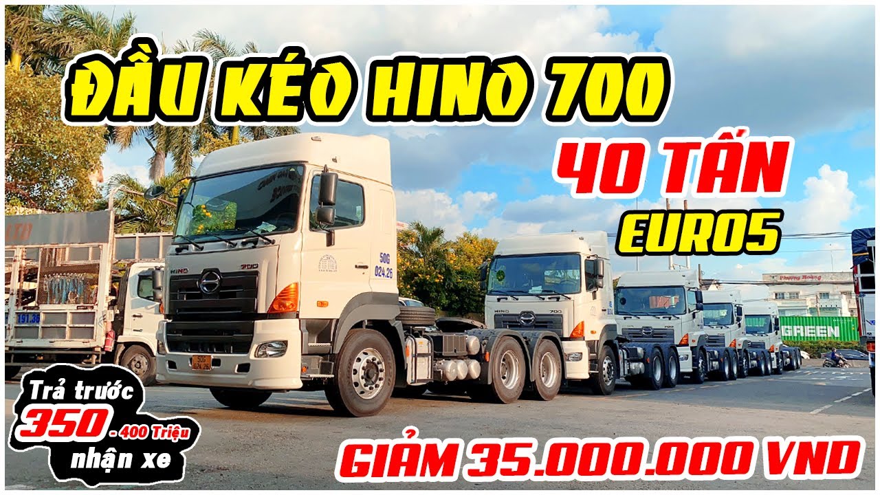 Đầu Kéo Hino 700 40 Tấn 2 Cầu Nhập Khẩu Nguyên Chiếc Euro5 |Giá Xe Đầu Kéo Hino 700 SS2P 420HP