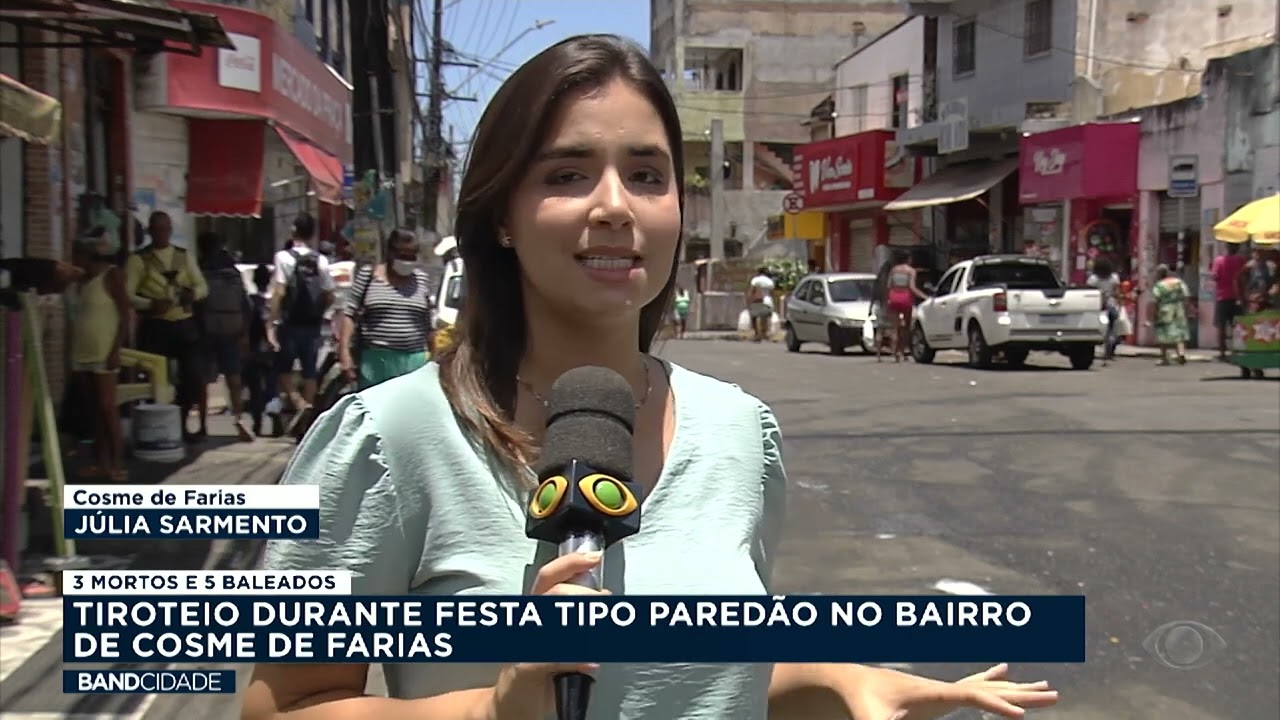 Tiroteio durante festa tipo paredão em Cosme de Farias deixa 3 mortos e 5 feridos - Band Cidade