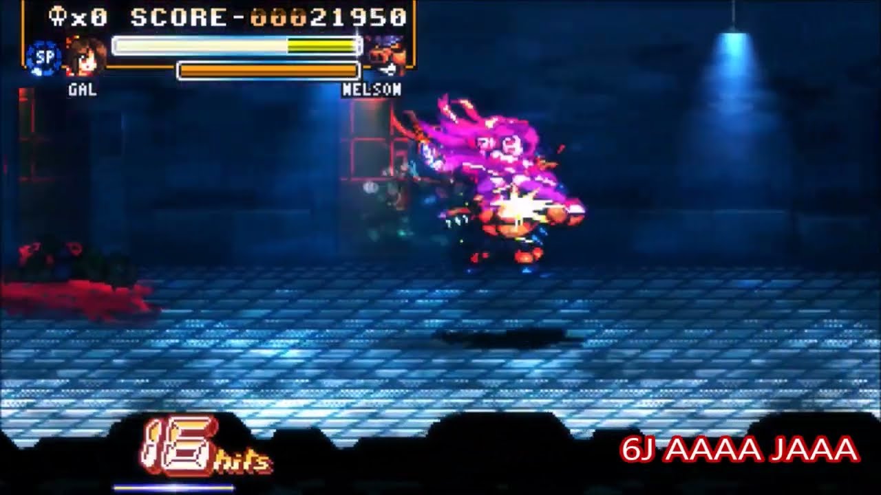 Fight'N Rage - Gal hyper orb combos - side switching mid-combo
