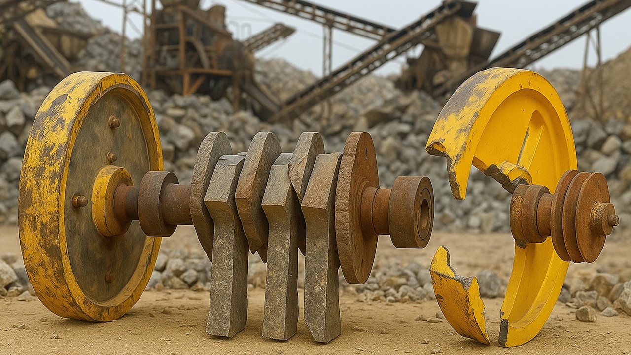 Inside the Factory: How Lathe Experts Rebuilt a Completely Broken Stone Crusher Shaft & Rotor Plates