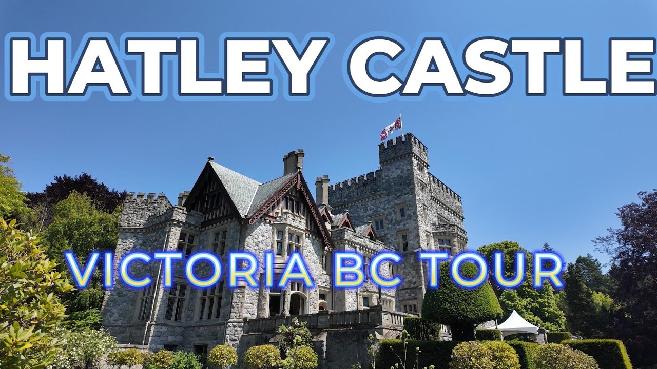 Walking tour in Hatley Castle & gardens, Victoria, BC, Canada, 2025