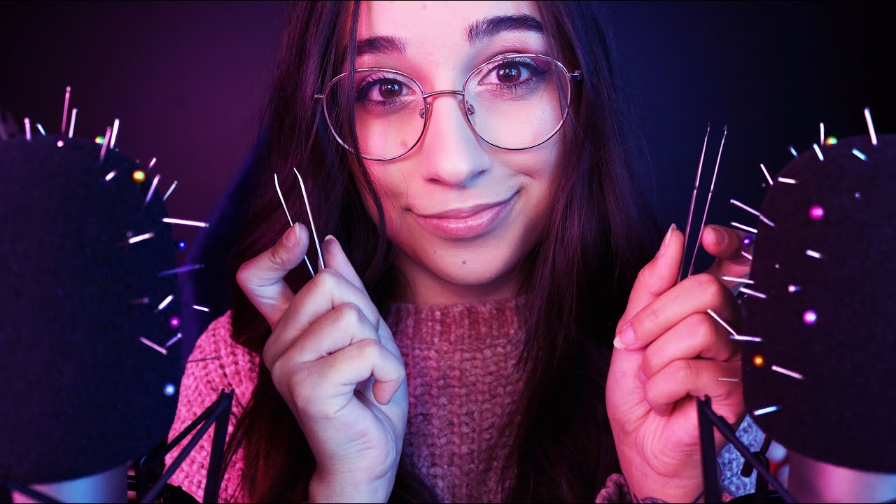 ASMR em Português | REMOVENDO AGULHAS DO MICROFONE ~ Parte 2 mas com 2 microfones! 😱 *so satisfying*