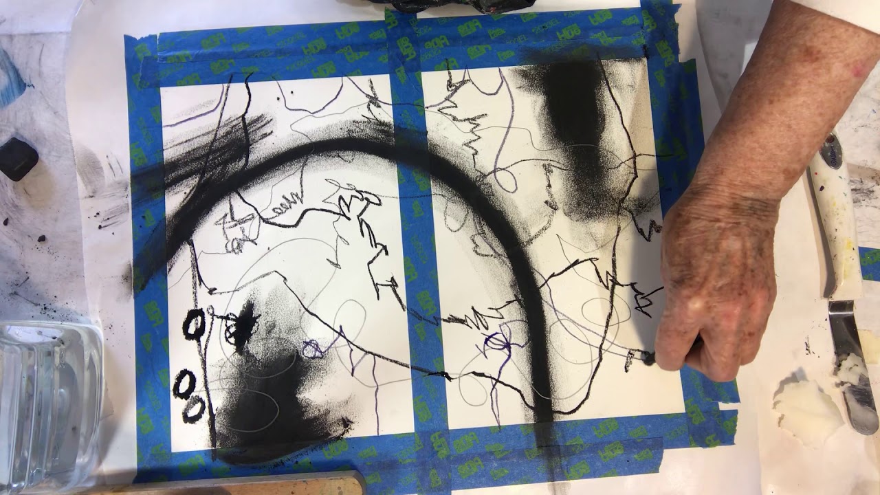 Starting a cold wax painting on paper - step-by-step. Linda Benton McCloskey #1 of 3 8.7.18