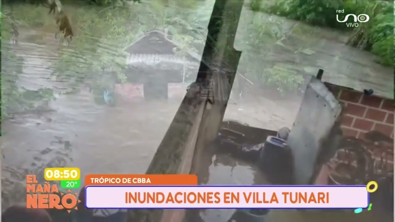 Inundaciones en Villa Tunari dejan viviendas y cultivos bajo el agua