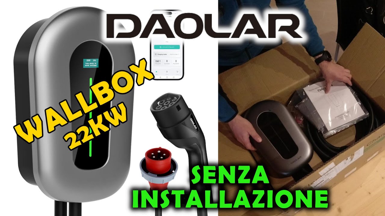 WALLBOX universale 230-380V / 7-22Kw DAOLAR - come ricaricare l'auto elettrica
