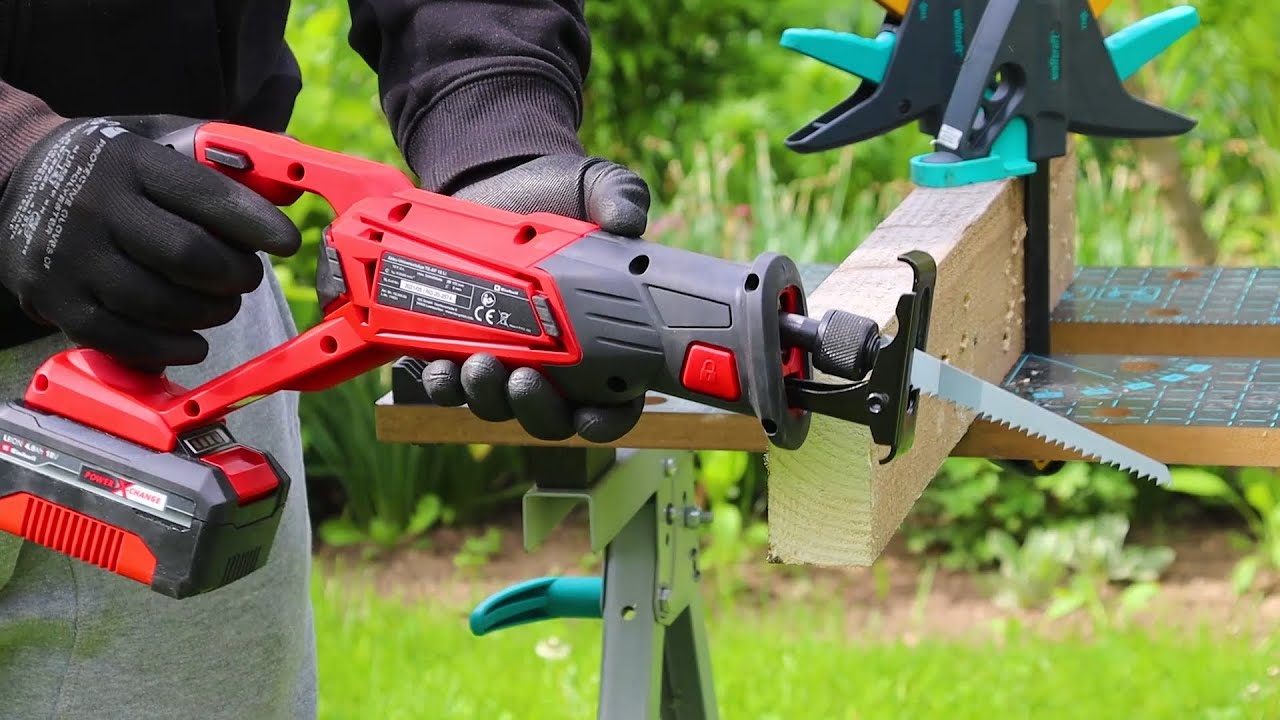 Einhell TE AP 18Li cordless reciprocating saw, PXC 18V work demo