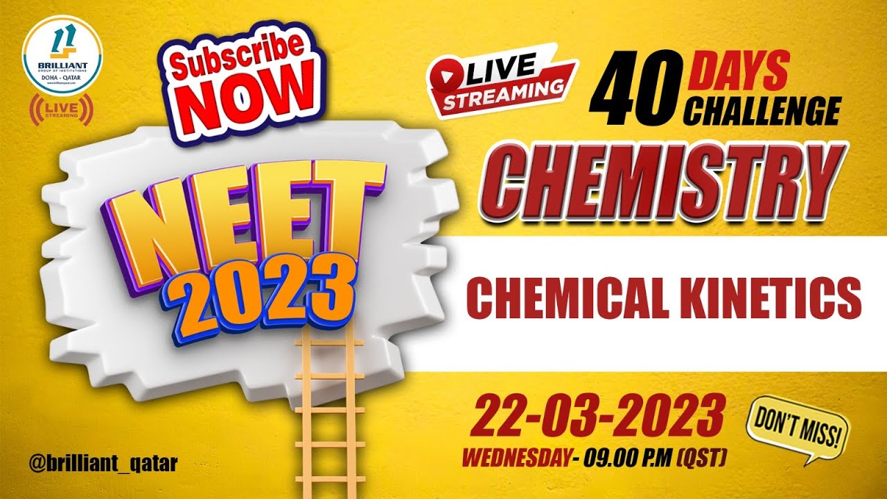 CBSE Grade 12 Chemistry | Chemical kinetics | NEET 2023 | 40 Days Challenge | NEET Preparation Video
