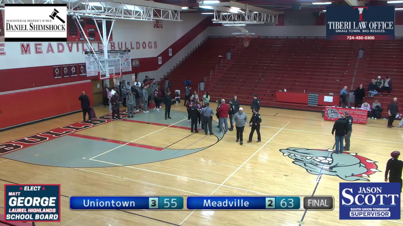 PIAA High School Boys Basketball 5A 1st Round Uniontown at Meadville 3/7/25