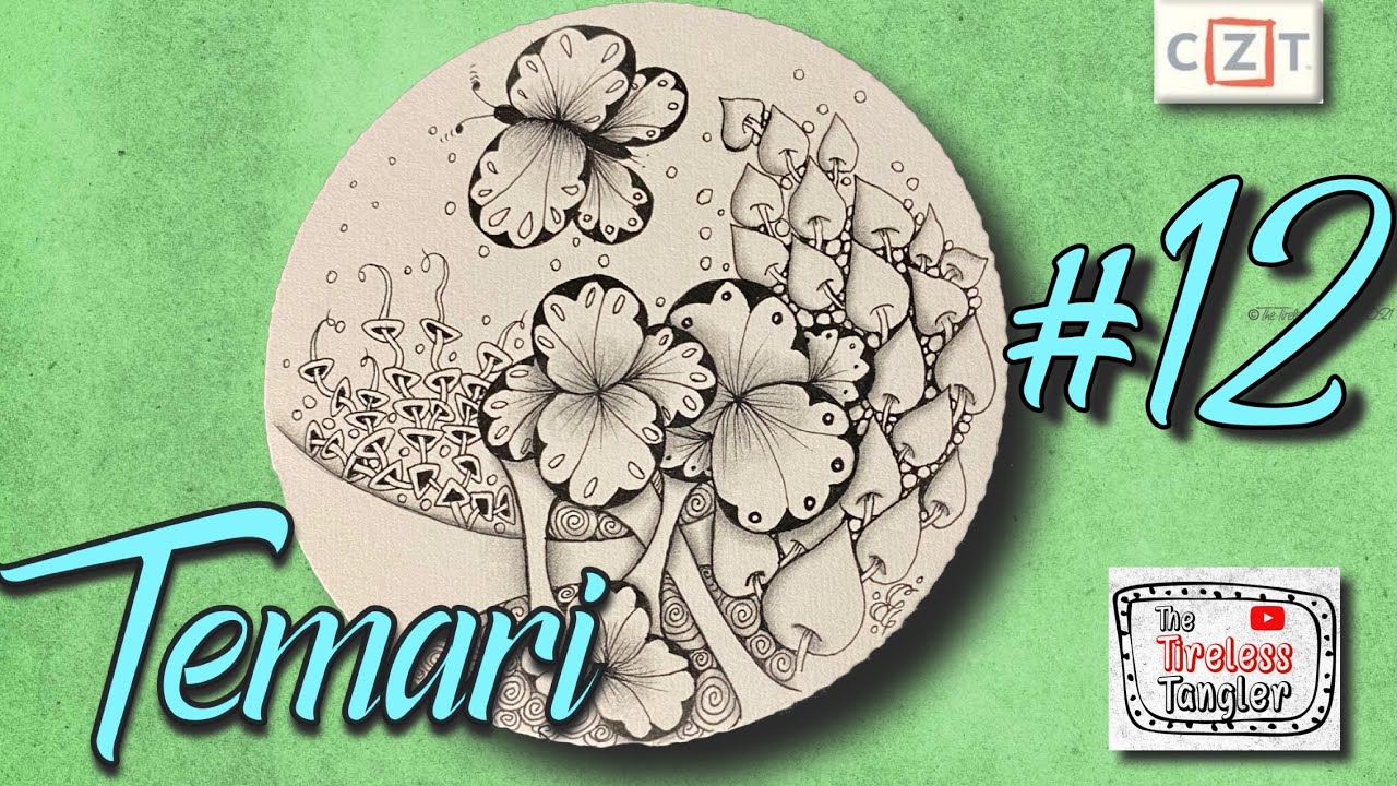 TEMARI || 100 Days of Zentangle ® 2021 || Day 12