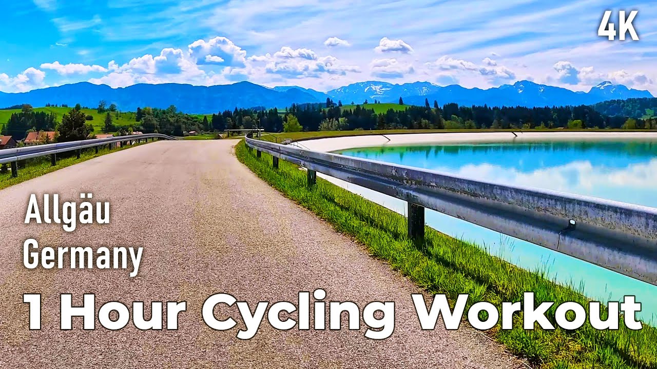 Epic 60-Min Scenic Ride in Allgäu 🚴‍♂️ | Alpine Lakes, Rivers & Villages | 4K Indoor Cycling