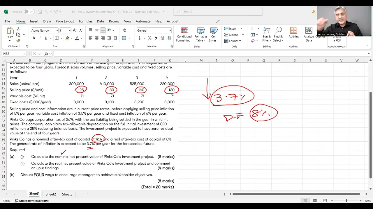 ACCA FM (F9) – Nominal and Real NPV | Section C Question with Solution | Financial Management