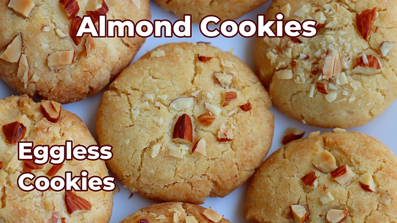 Almond Cookies without eggs and butter, बादाम कुकीज़ रेसिपी, Easy Eggless Almond Cookies recipe