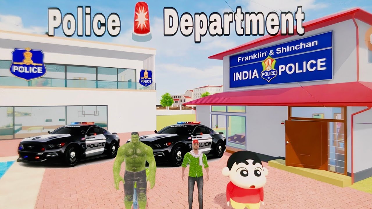 Shinchan House convert into 💥 POLICE STATION 😱 | Franklin ka secret plan