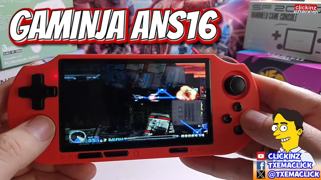 Consola GAMINJA ANS16, clon de la SF3000 con 12000 juegos retro. Cheap ANS16 gaming console #gaminja