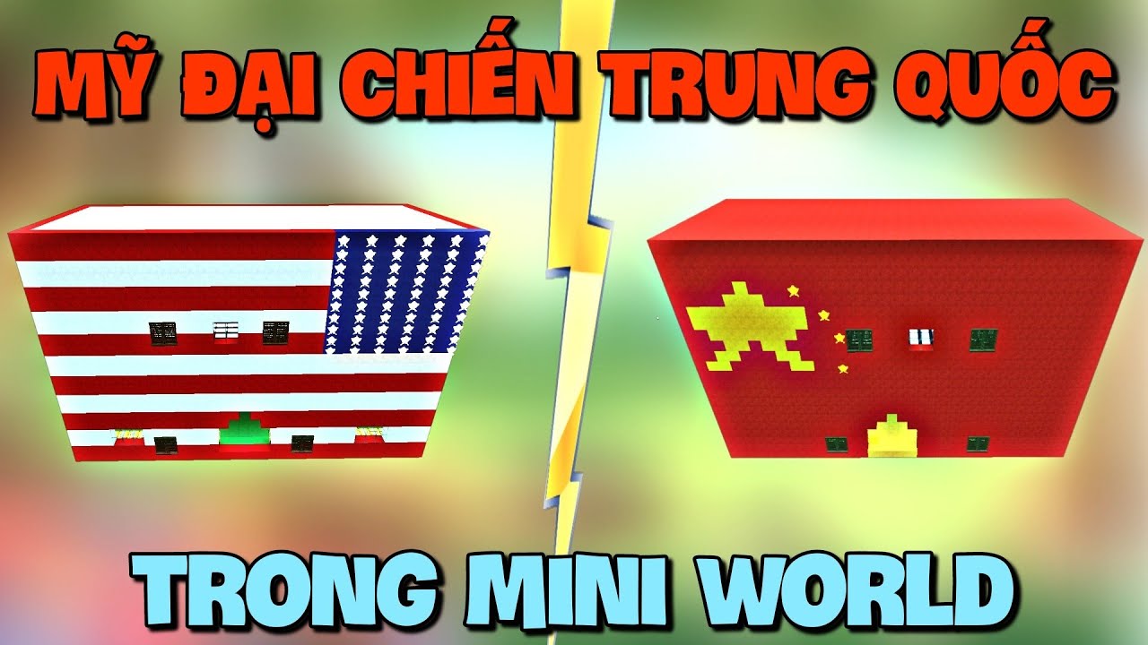 Mỹ đại chiến Trung Quốc trong Mini World và cái kết | Meowpeo Mini Game