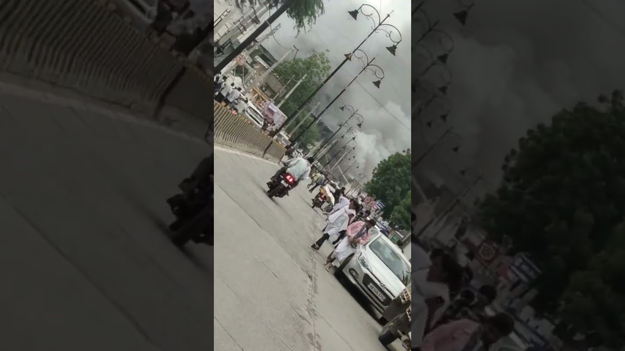 Fire caught in Rewari Hyundai Showroom #viral #treding