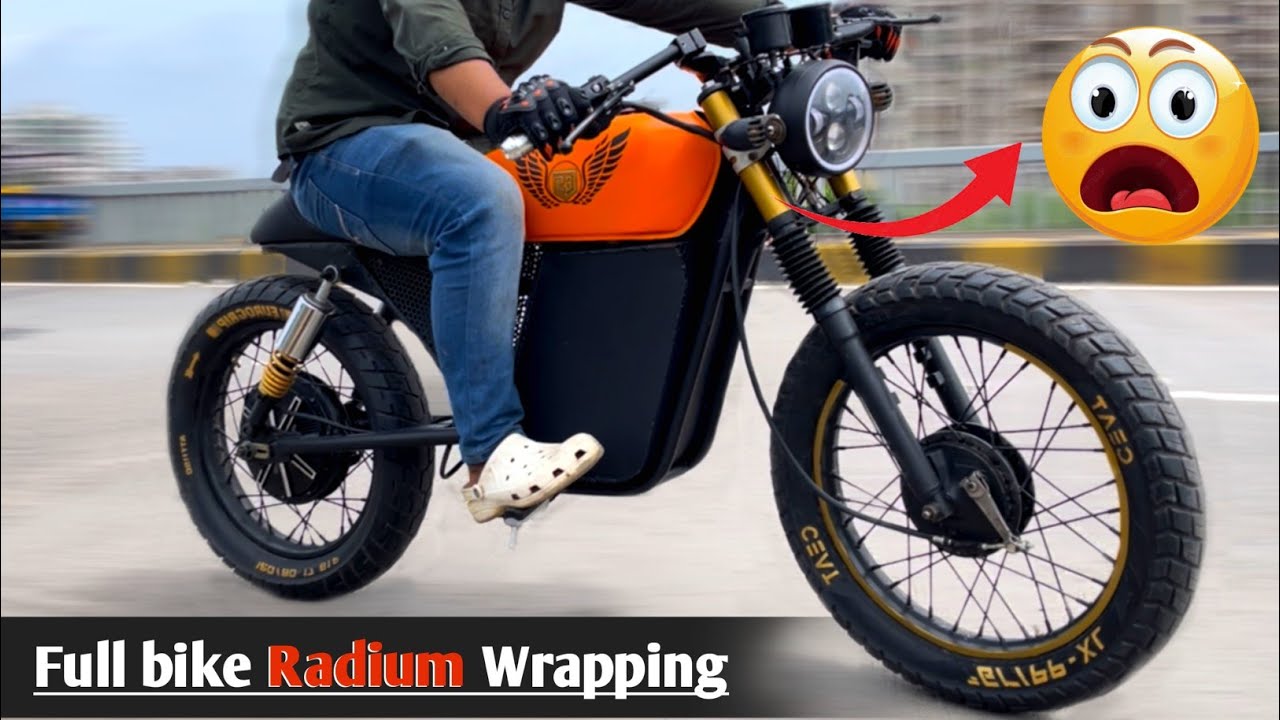 CafeRacer bike tank wrapping || Unique Creation Radium