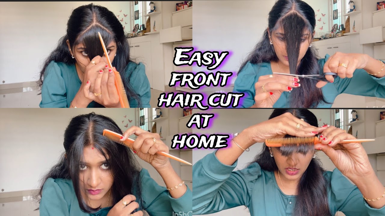 Cut your front hair/Fringe(Bangs) at home ❣️👌🏻 very easy method 💯