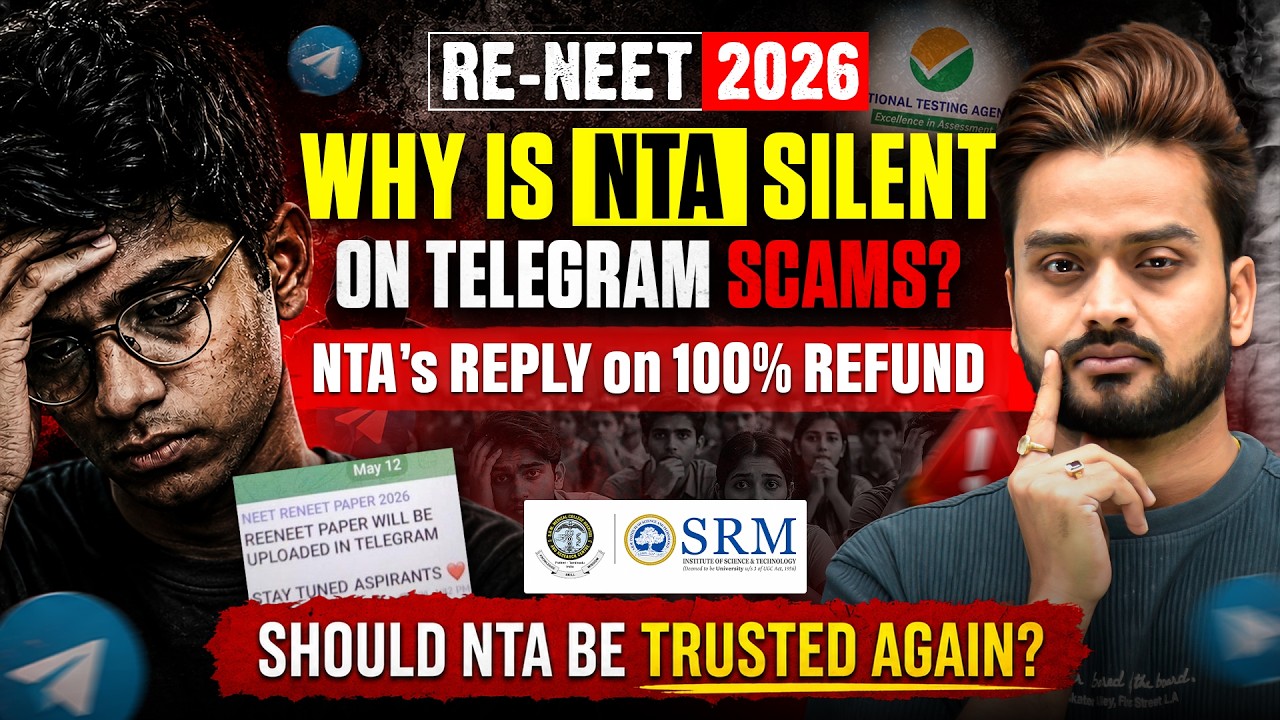 RE-NEET 2026: NTA Security vs Telegram Mafia | Will Students Be Safe This Time? NTA on 100% Refund!