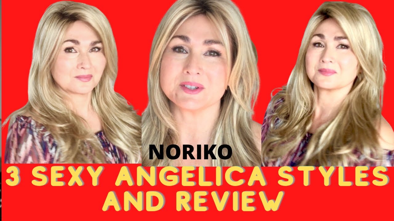 NORIKO ‘ANGELICA’ REVIEW /CREAMY TOFFEE R stunning synthetic wig with bangs.  Standard cap. Styling.