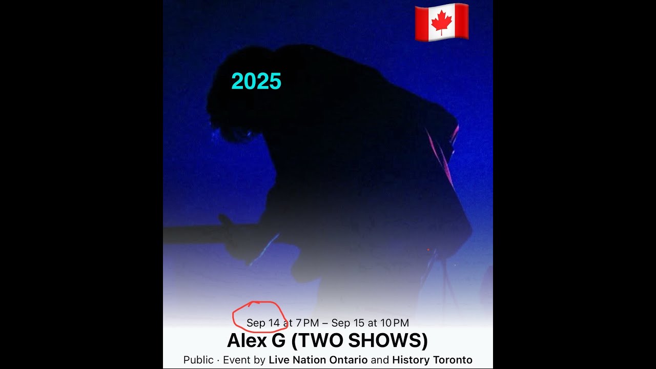 Alex G - Sept. 14, 2025(FULL)@ History. Toronto, Canada