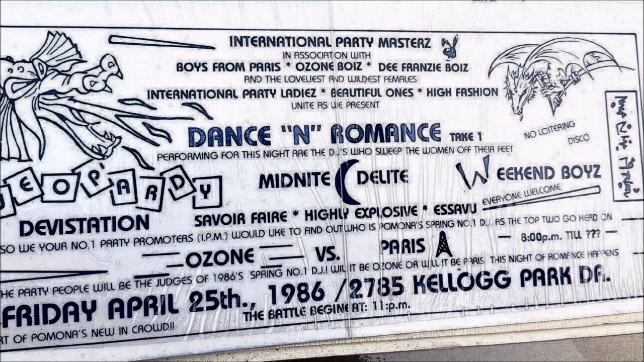80'S DISCO CLUB MIX.1986 POMONA VALLEY'S & SAN GABRIEL VALLEY'S PARTY FLYER'S.. ((MIX BY DJ LOUIS))