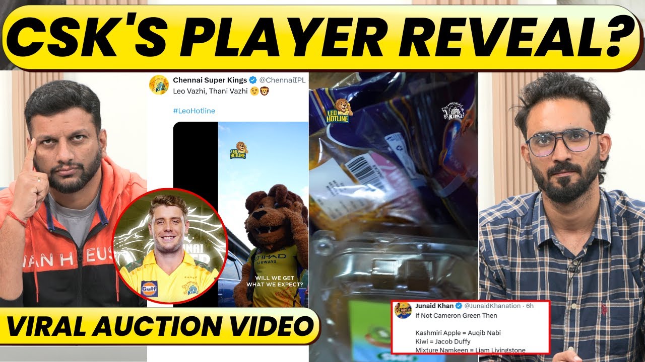 CSK VIDEO ON AUCTION PLAYER TARGET IS VIRAL KIWI OVER CAM GREEN, MIXTURE LIVINGSTONE, APPLE AUQIB?