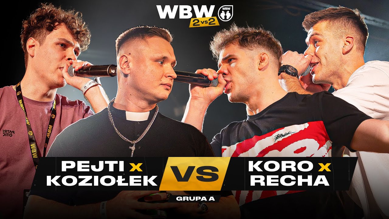 KOZIOŁEK/PEJTI 🆚 KORO/RECHA 🎤 WBW 2vs2 Freestyle Bitwa Dwójek 2025 (Grupa A)