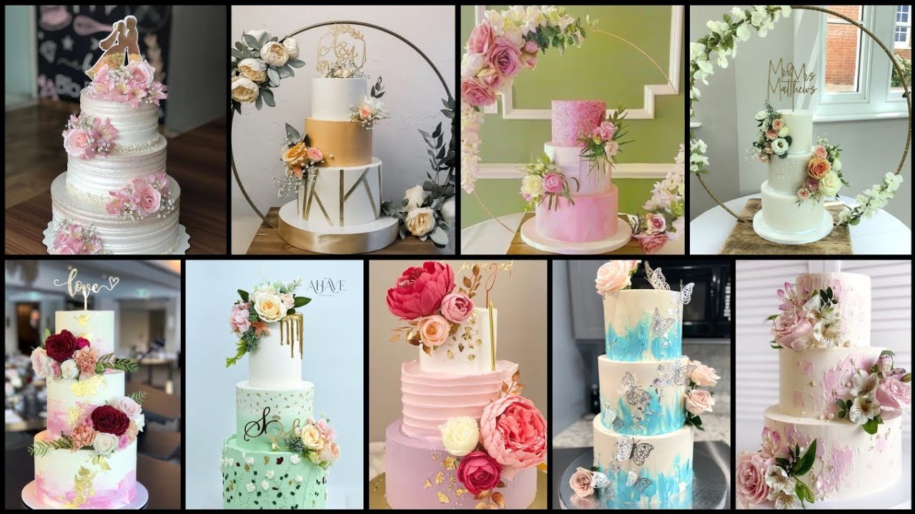 Amazing 3 Tier Cake Decorating ideas | Three Tier Engagement/Wedding Cake Design
