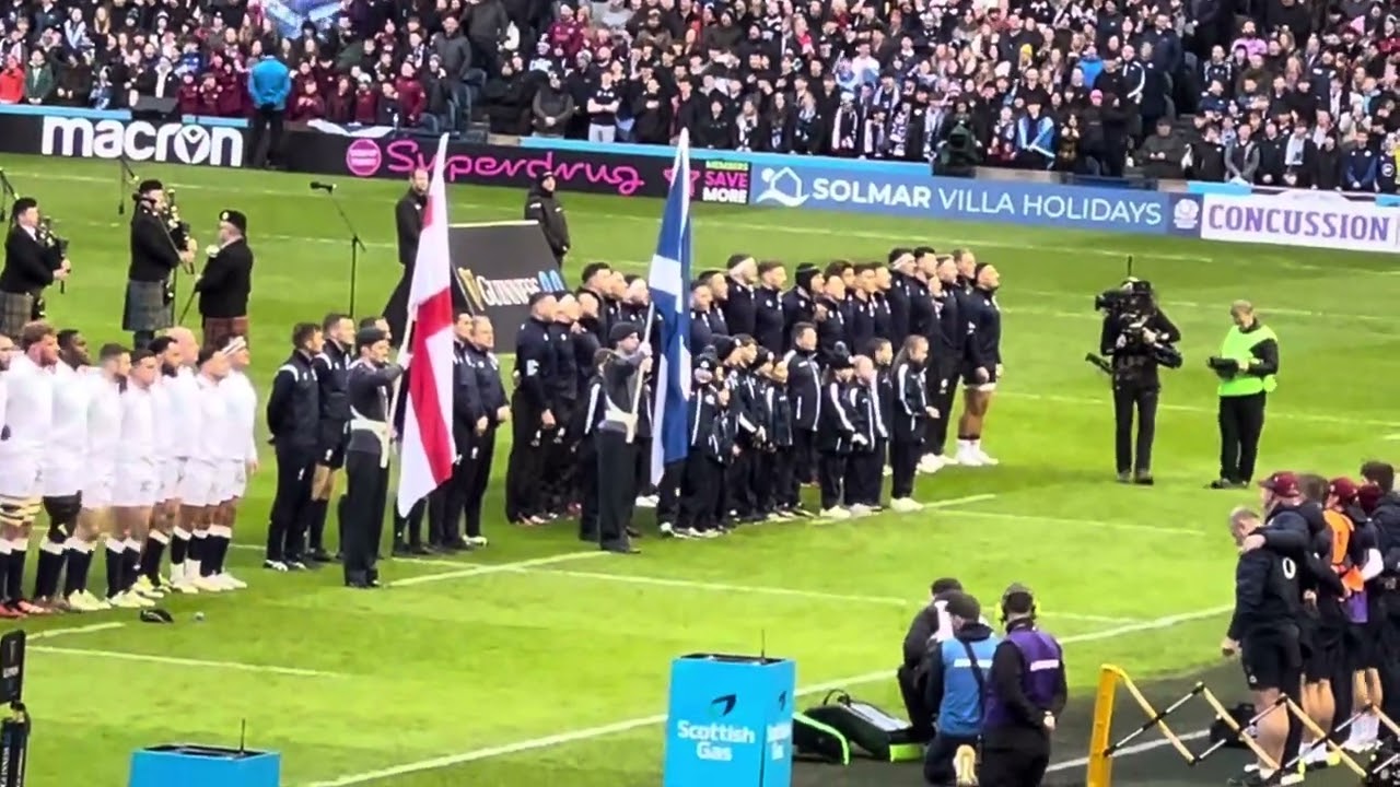 Flower of Scotland and god save the king Scotland v England murrayfield 24th February 6 nations 2024